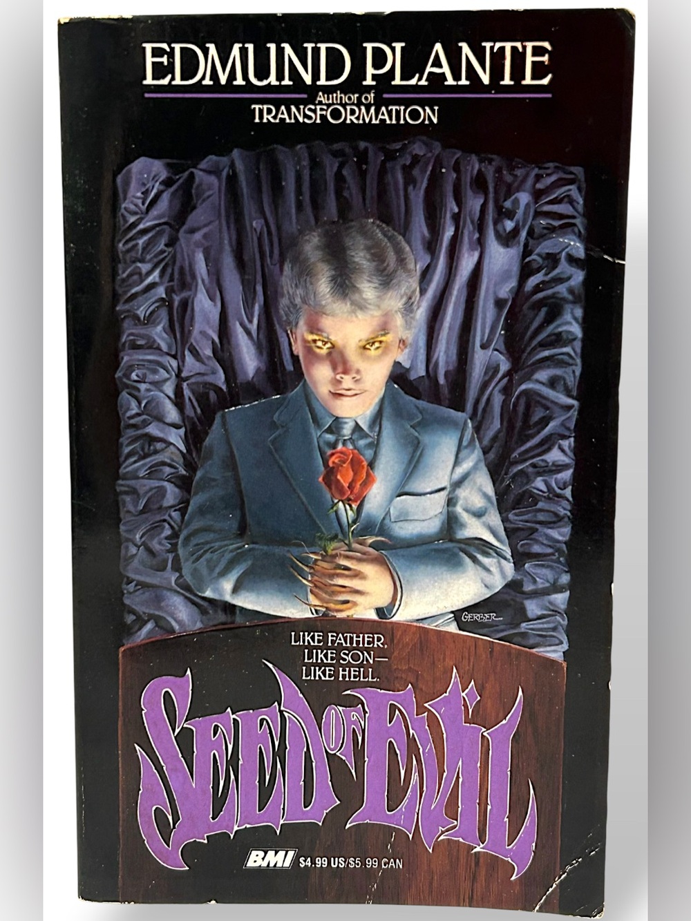 Vintage 1988 Seed of Evil Edmund Plante Horror Paperback GUC rare collectible
